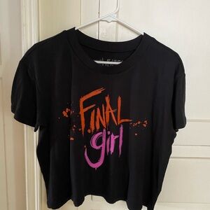Final Girl Halloween Cropped T-Shirt ASO Jamie Lee Curtis